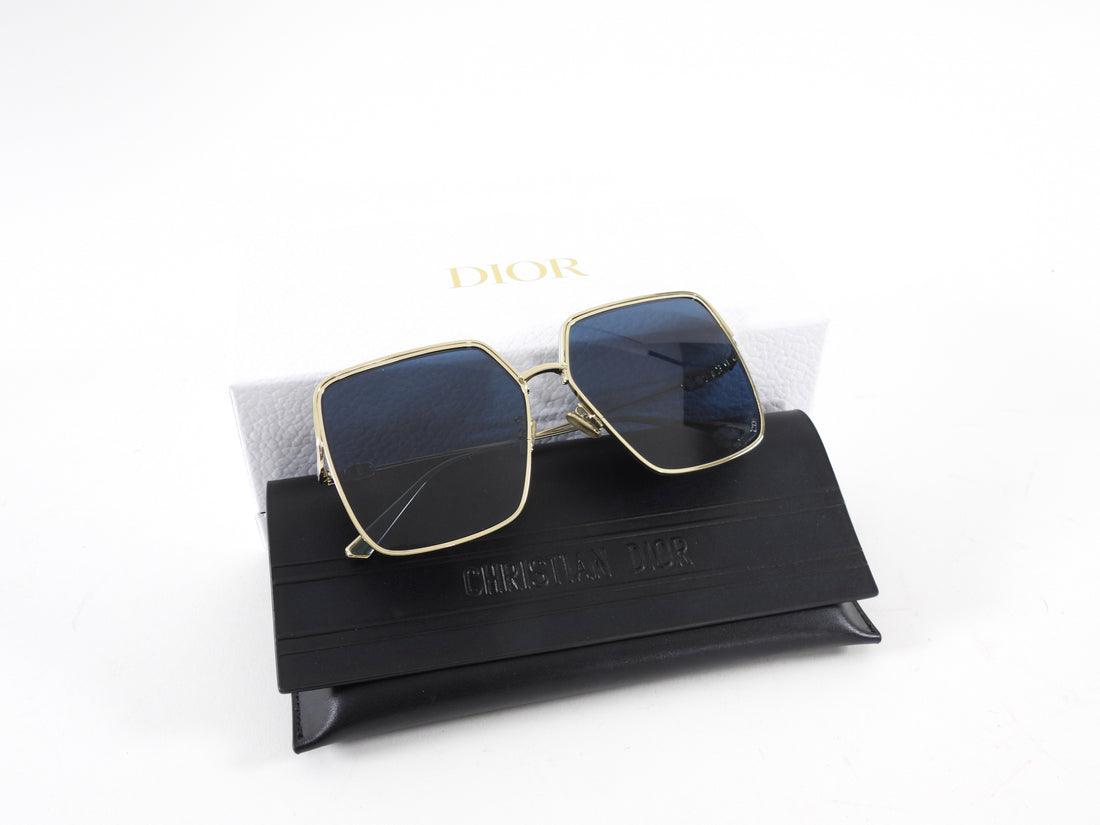 Christian Dior 30Montagne Gold Frame Square Sunglasses