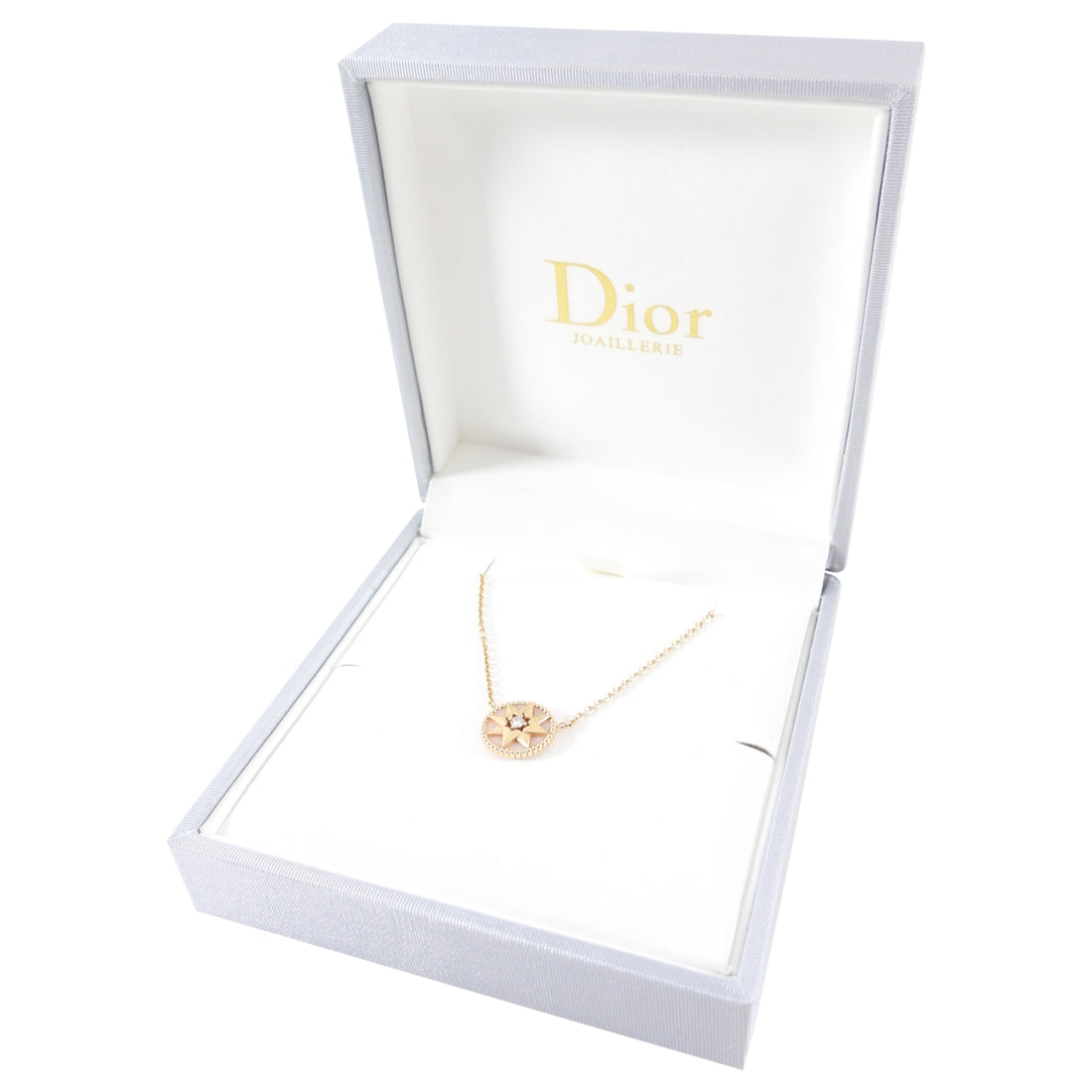 Christian Dior 18k Rose Gold Rose Des Vents Diamond Necklace