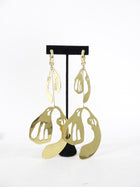 Ellery Gold Metal Organic Extra Large Chain Drop Earrings
