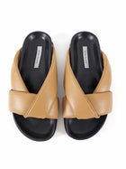 Emme Parsons Tan Brown Folded Slides - 37
