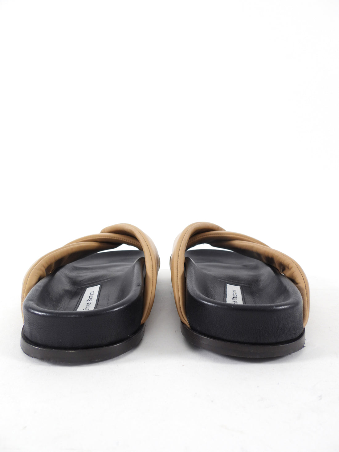 Emme Parsons Tan Brown Folded Slides - 37