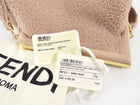 Fendi First Medium Light Beige Shearling Teddy Frame Bag