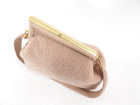 Fendi First Medium Light Beige Shearling Teddy Frame Bag
