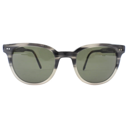 Garrett Leight California Optical Grey Tortoise Round Angelus Sunglasses