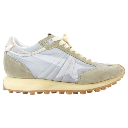 Golden Goose Running Marathon Light Blue Nylon and Suede Sneakers - 7