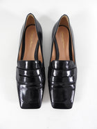 Gianvito Rossi Black Patent Flat Leather Loafers - 40 (9.5)