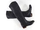 Gucci Black Leather Tall Boots with Bamboo Heel - 40
