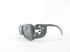 Gucci GG1325S Sage Green GG temple Logo Rectangular Sunglasses