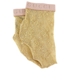 Gucci Gold Metallic Lace Ankle Socks - S