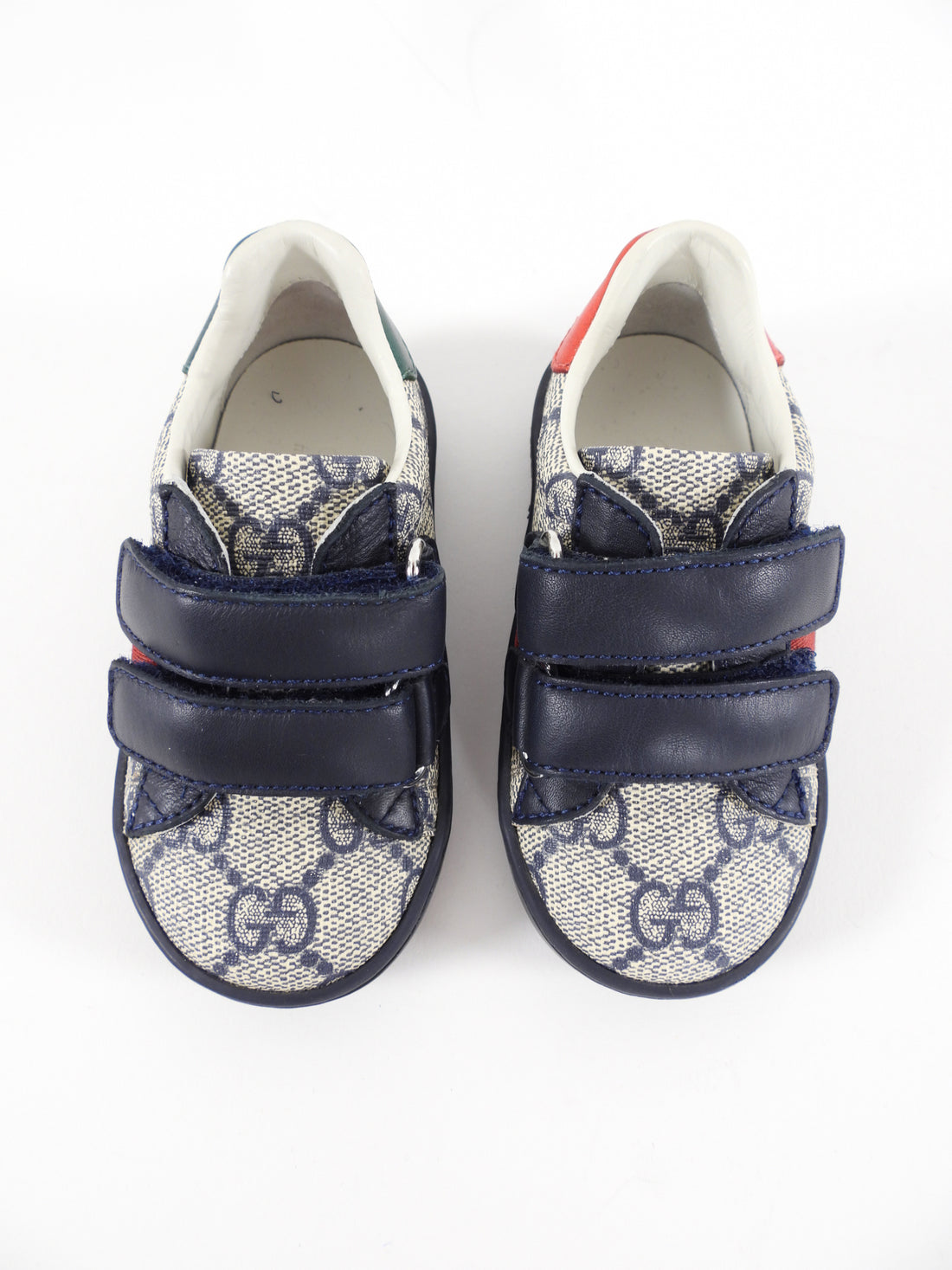 Gucci Baby Monogram Supreme Navy Low Top Sneakers - 20