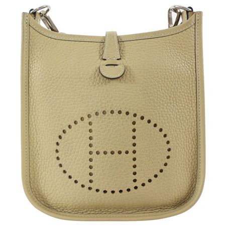 Hermes Evelyne TPM Trench / Cuivre Taurillon Clemence  Leather Crossbody Bag