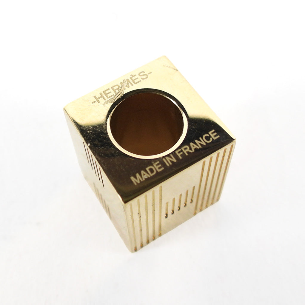 Hermes Anneau de Twilly Totem Cube Goldtone Twilly Scarf Charm