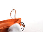 Hermes Milo Orange Lambskin and Gold Swift Shopping Bag Charm