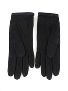 Hermes Vintage Black Suede Crystal H Buckle Gloves - XS 6.5