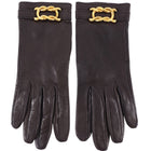 Hermes Dark Chocolate Brown Leather Gloves - 7 / 6.5