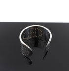 Hermes Sterling Silver Perforated H Eclipse Cuff Bracelet