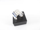 Hermes Sterling Silver Perforated H Eclipse Cuff Bracelet