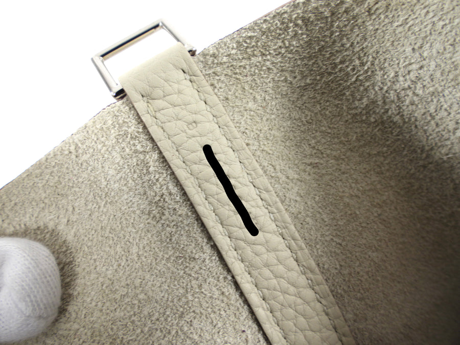 Hermes Picotin Lock 22 Bag in Clemence Beton Leather PHW