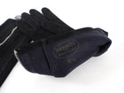 Hermes Black Suede Zip Detail Gloves - 6.5 / XS