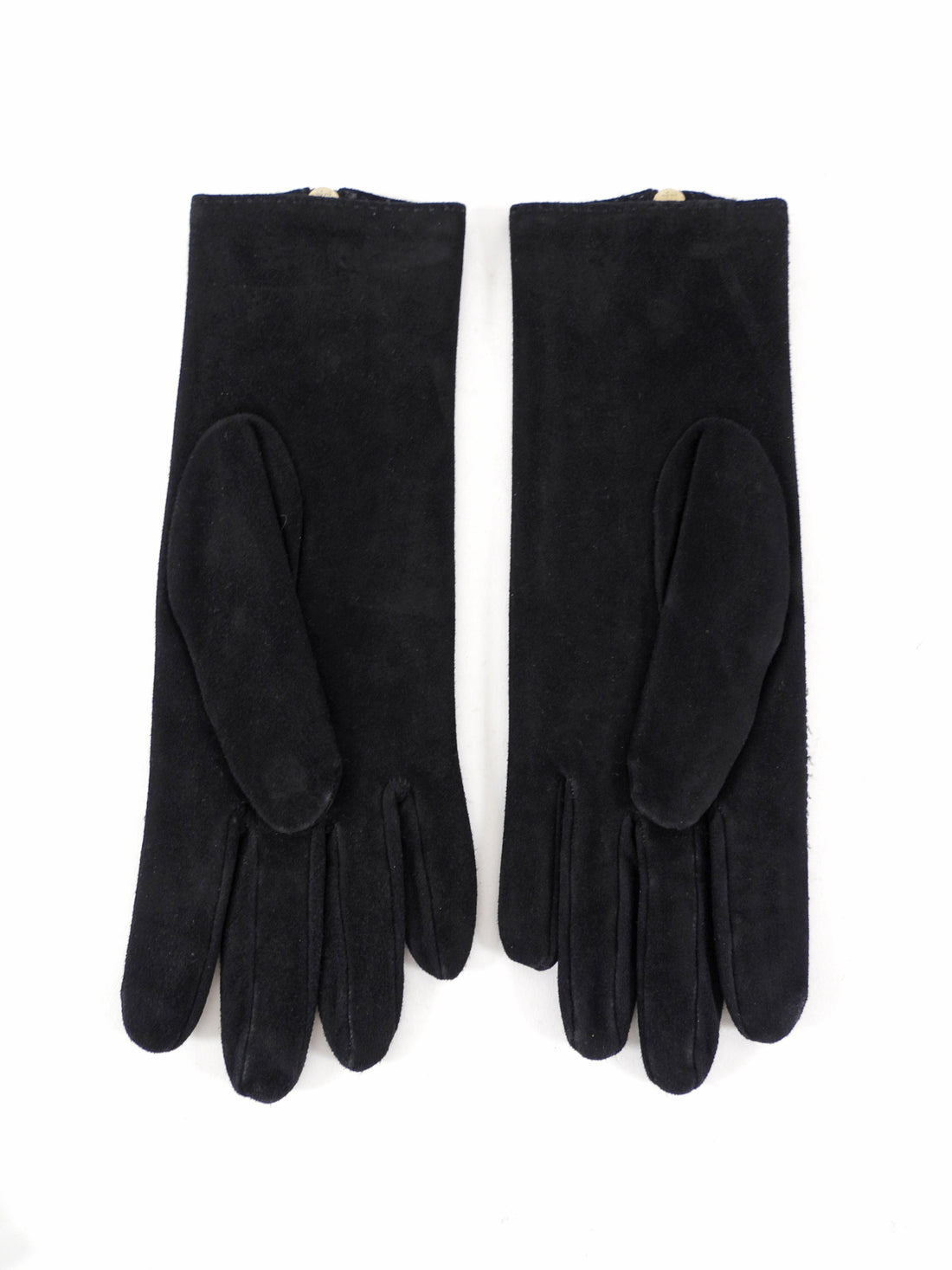 Hermes Black Suede Zip Detail Gloves - 6.5 / XS