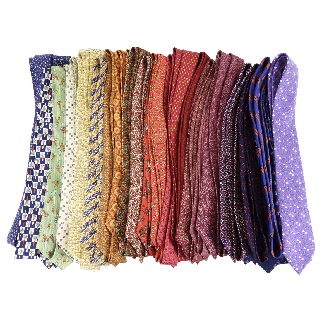 Hermes Vintage Silk Twill Pattern Tie