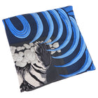 Hermes Silk Twill 140cm Giant Shawl Scarf Tigre Royal Blue Graphite, Beige