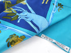 Hermes Alphabet 3 Blue Silk 90cm Scarf