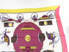 Hermes Les Voitures en Transformation Pink White Lime 90cm Scarf