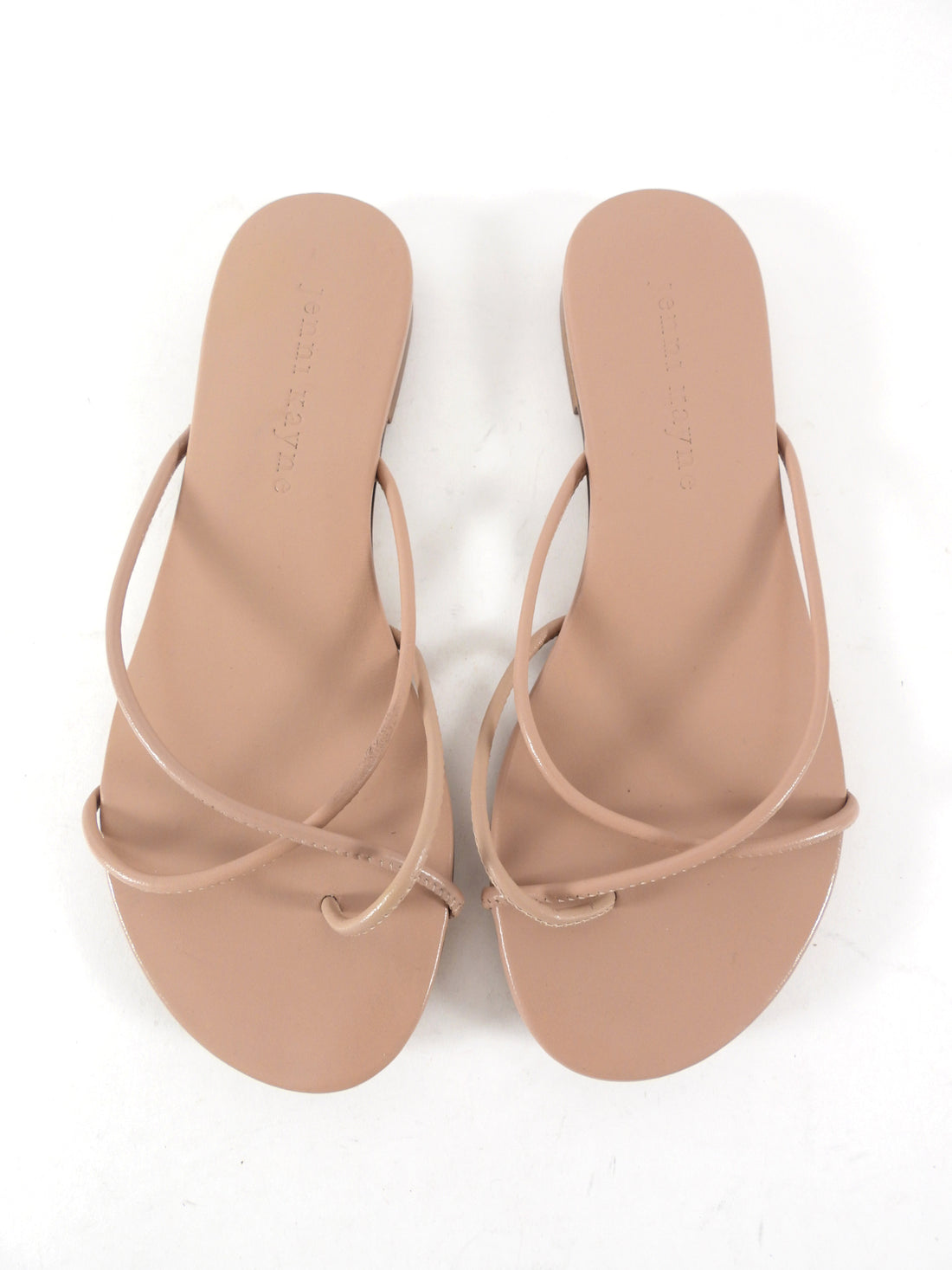 Jenni Kayne Nude Leather Flat Sandals - 37
