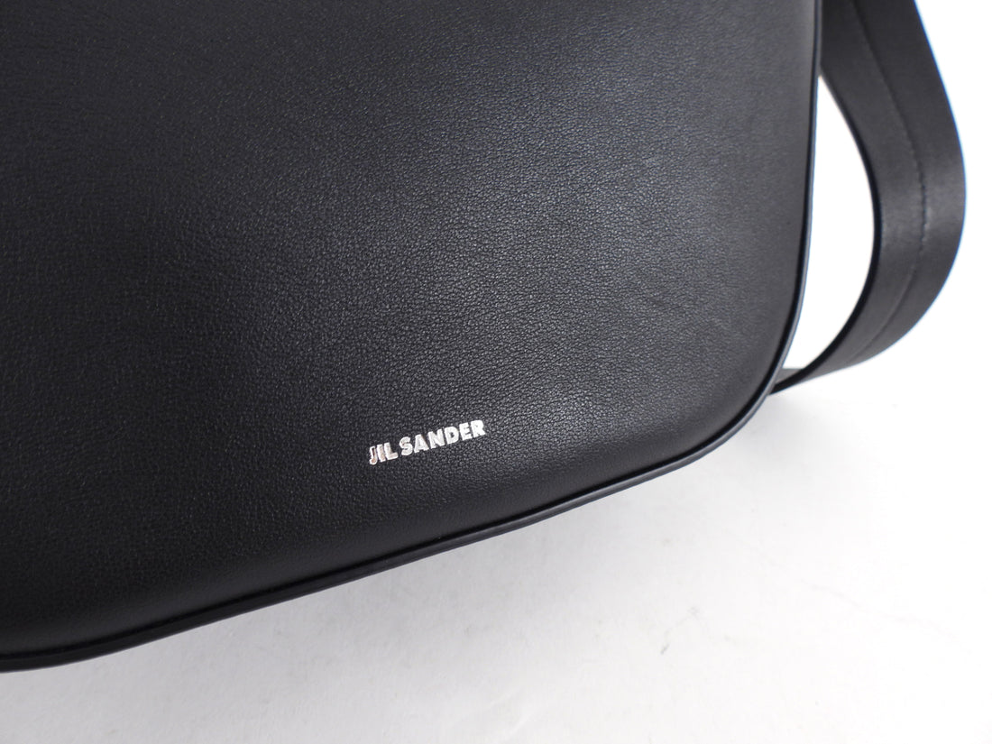 Jil Sander Black Leather Small Knot Bag
