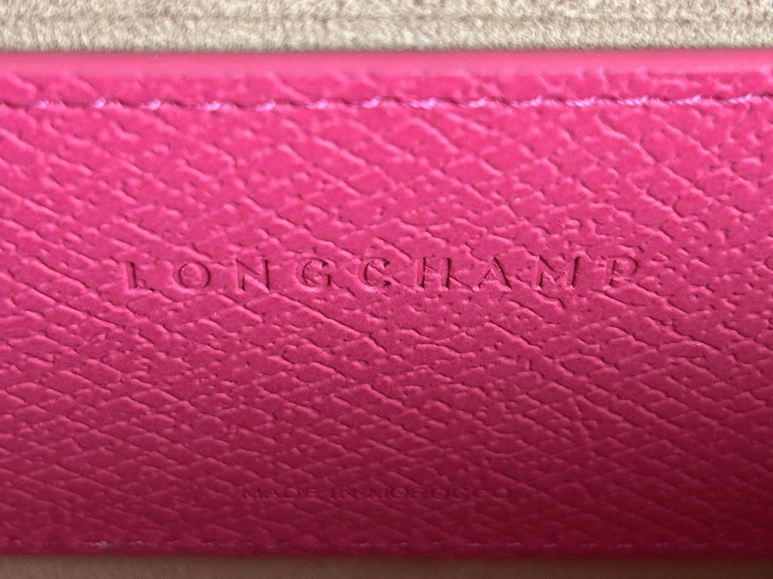Longchamp Cherry Pink Leather XS Epure Crossbody Bag