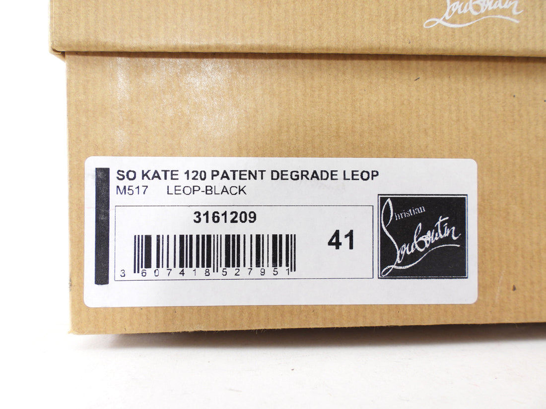 Christian Louboutin So Kate 120 Black Leopard Ombre Pumps - 41