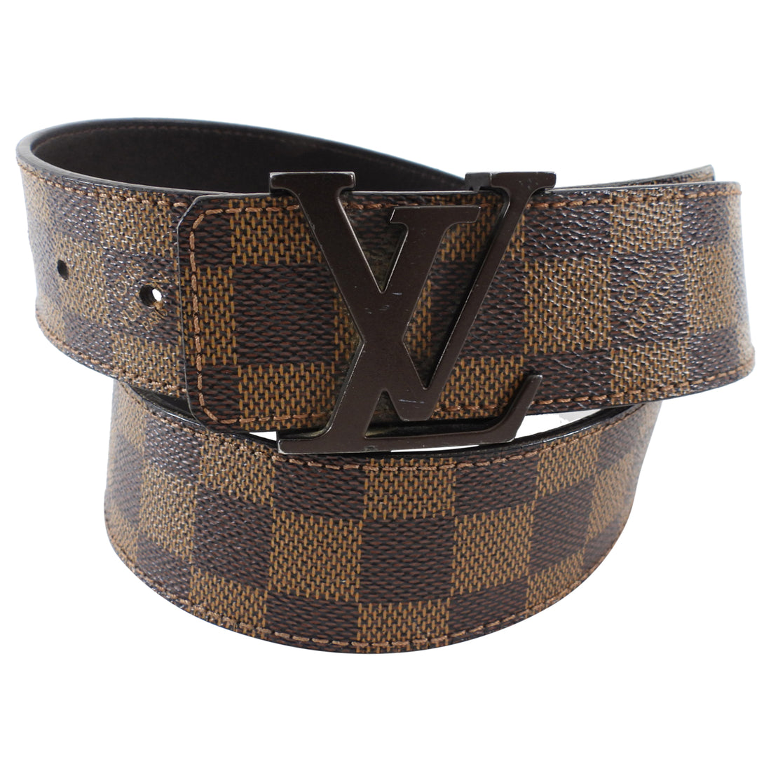 Louis Vuitton Damier Ebene Initiales Logo Belt - 90/36