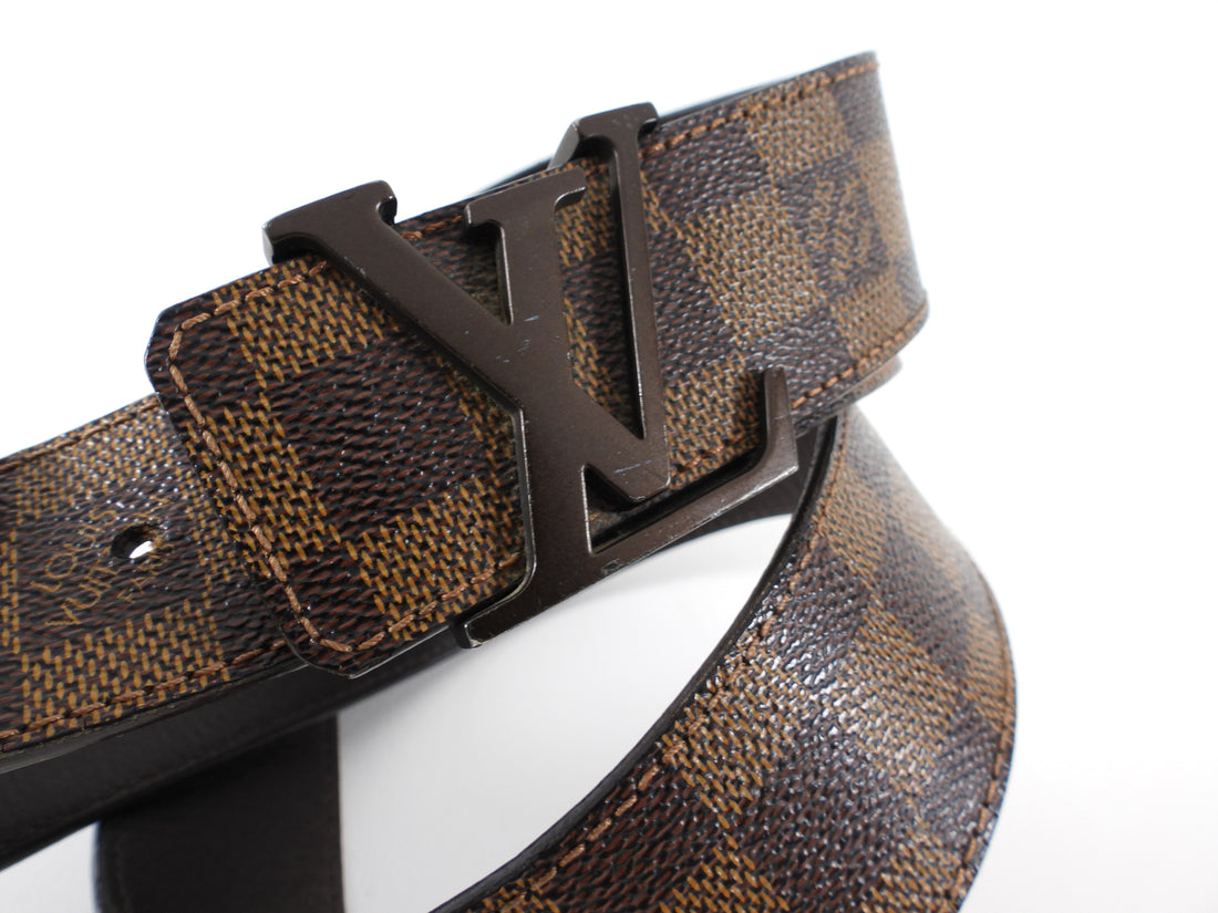 Louis Vuitton Damier Ebene Initiales Logo Belt - 90/36