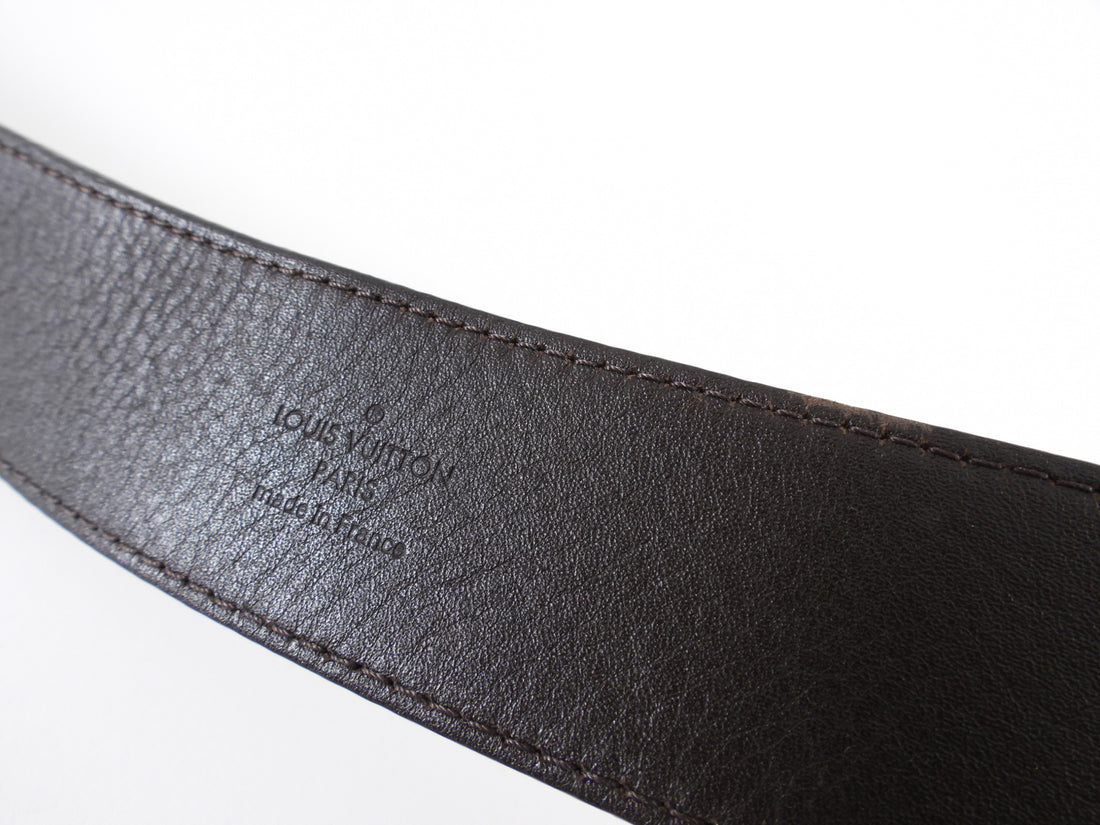 Louis Vuitton Damier Ebene Initiales Logo Belt - 90/36