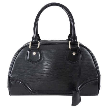 Louis Vuitton Black Epi Leather Bowling Montaigne PM Bag