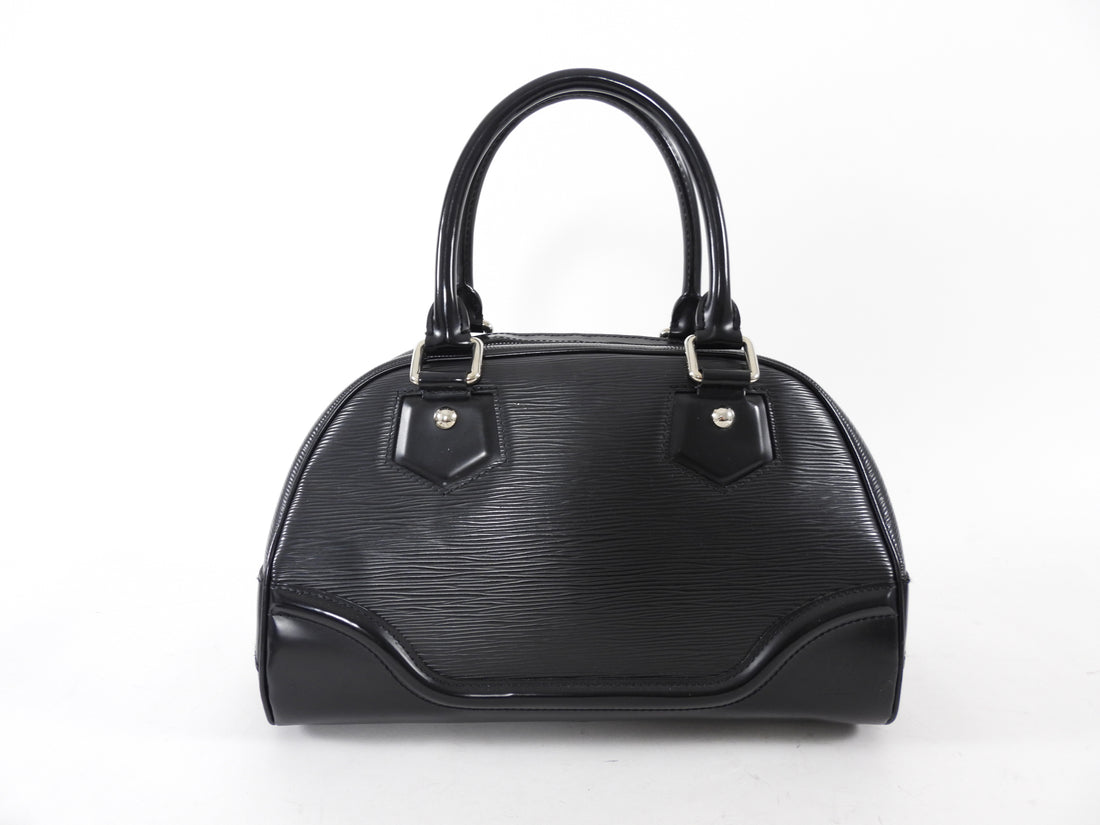 Louis Vuitton Black Epi Leather Bowling Montaigne PM Bag