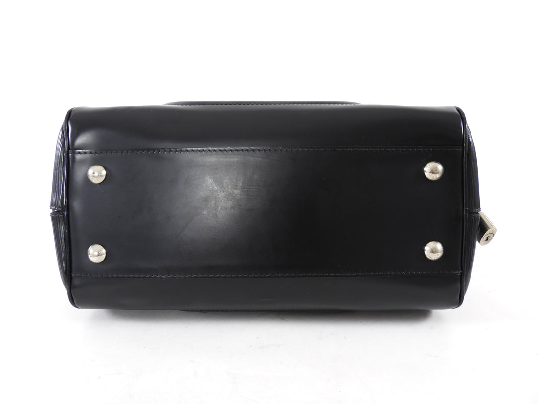 Louis Vuitton Black Epi Leather Bowling Montaigne PM Bag