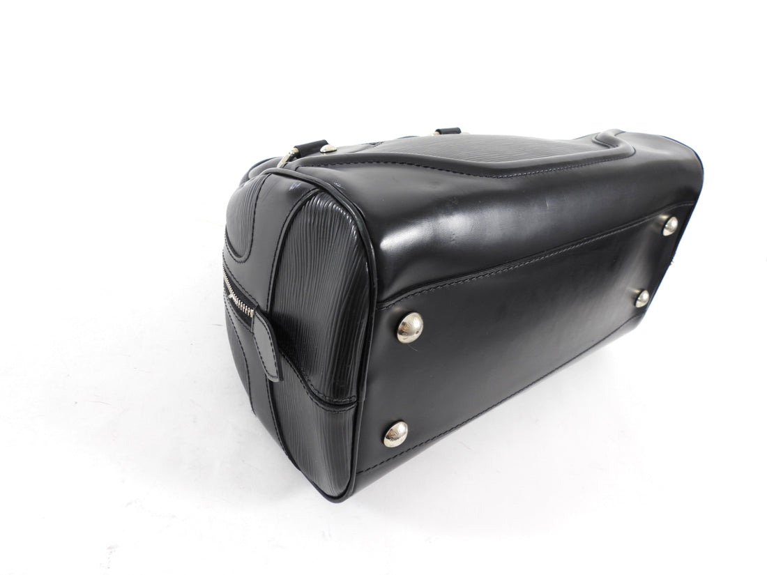 Louis Vuitton Black Epi Leather Bowling Montaigne PM Bag
