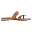 Manolo Blahnik Brown Leather Susacru Flat Thong Sandal - 37