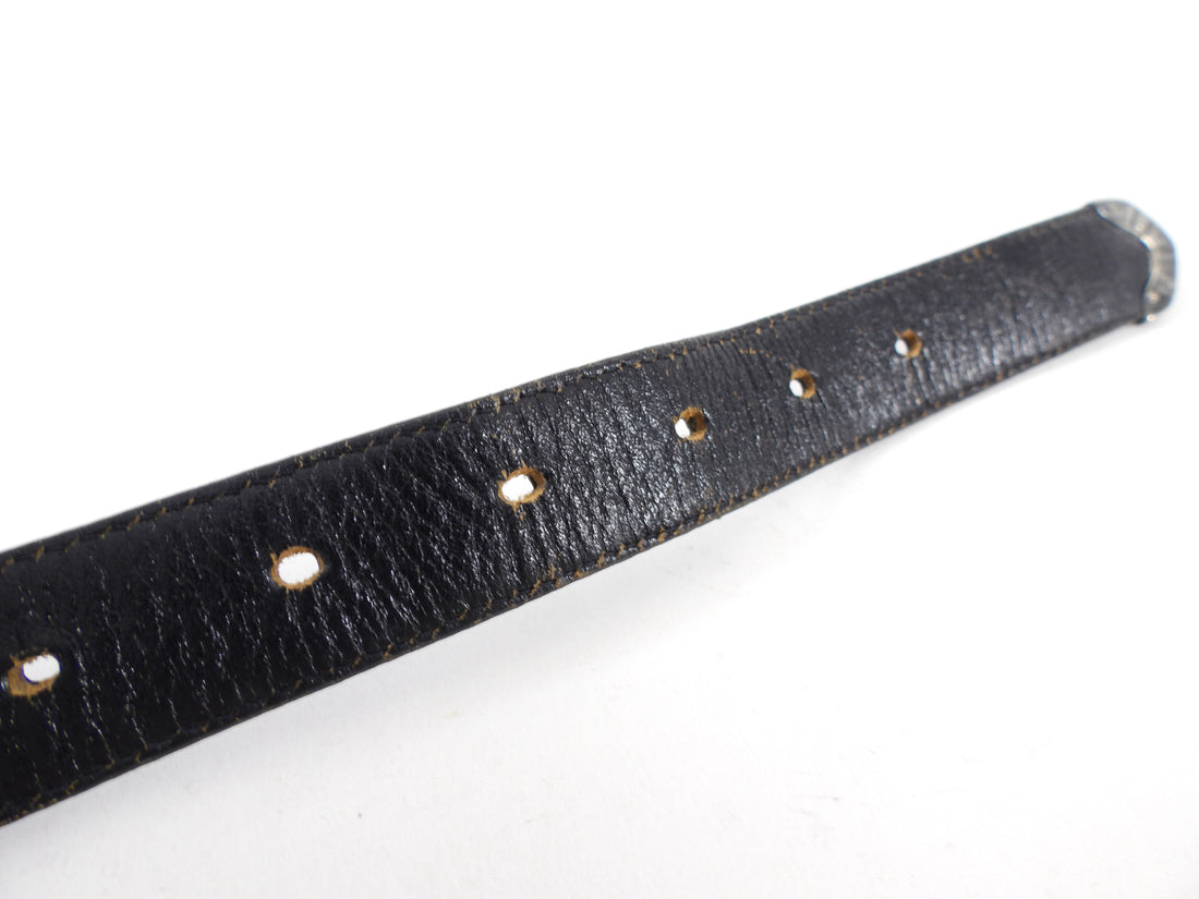 Polo by Ralph Lauren Vintage 1990's Lizard and Sterling Silver Belt - 23-31"