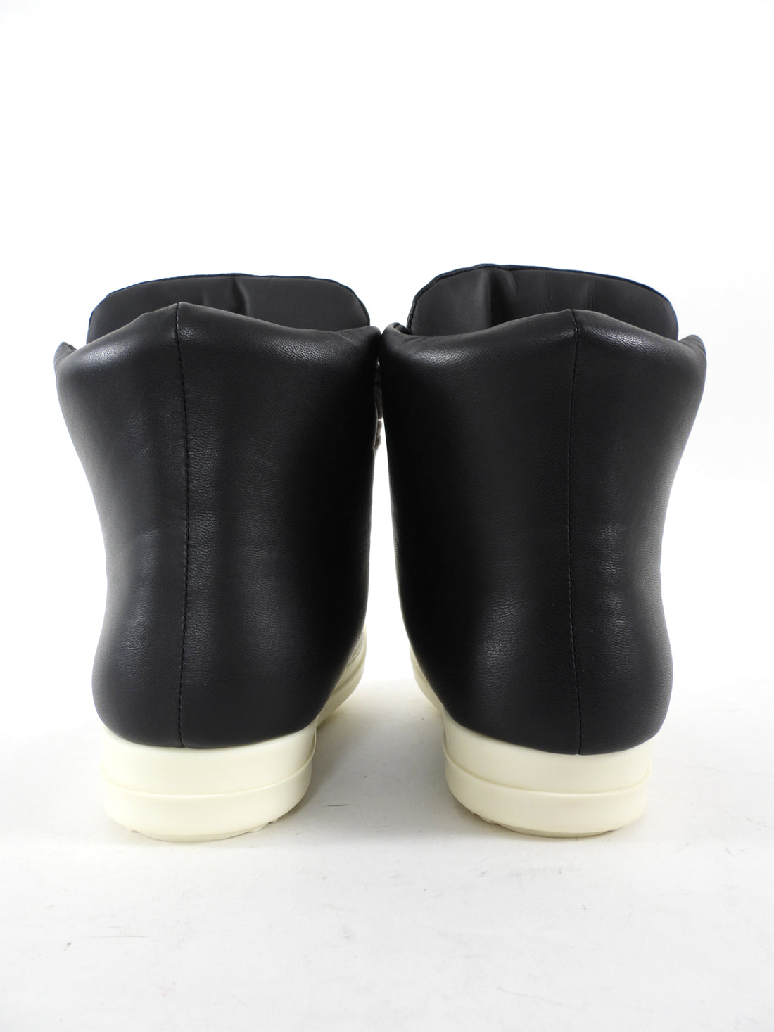 Rick Owens SS26 Black/Milk Leather Jumbolace Sneakers - 36