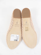 Staud Beige Crochet Alba Flat Ballerina Slipper Shoes - 37