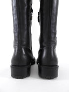 Stuart Weitzman Black Leather Tall Flat Boots - 7.5