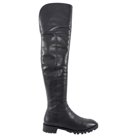 Stuart Weitzman Black Leather Tall Flat Boots - 7.5