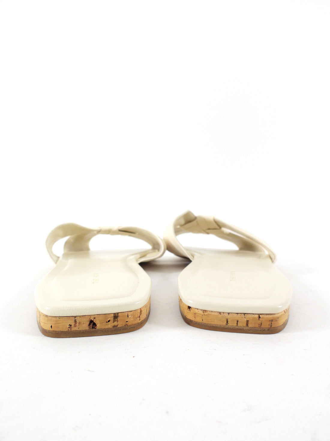 The Row Ivory Soft Knot Flat Sandals - 37