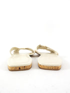 The Row Ivory Soft Knot Flat Sandals - 37