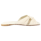 The Row Ivory Soft Knot Flat Sandals - 37