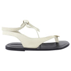 The Row Ecru Suede Charm Beach Flat Tie Sandals - 36.5