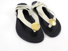 The Row Ecru Suede Charm Beach Flat Tie Sandals - 36.5